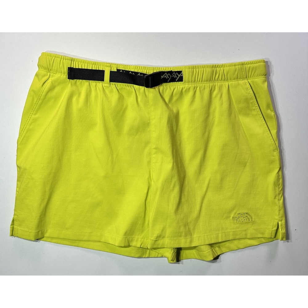 The North‎ Face Belted Shorts Size Large Womens Class V Sulphur Spring Green